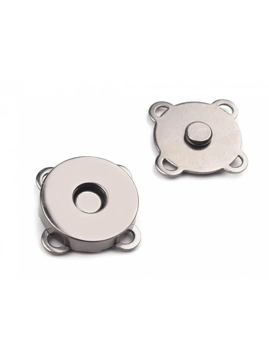 fém mágneszár /18mm /varrható /nikkel-fekete
