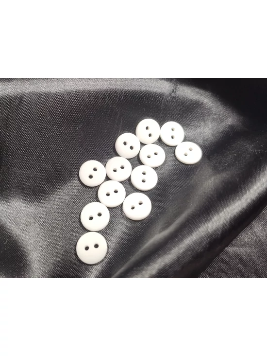 kétlyukú műanyag gomb /11mm /fehér