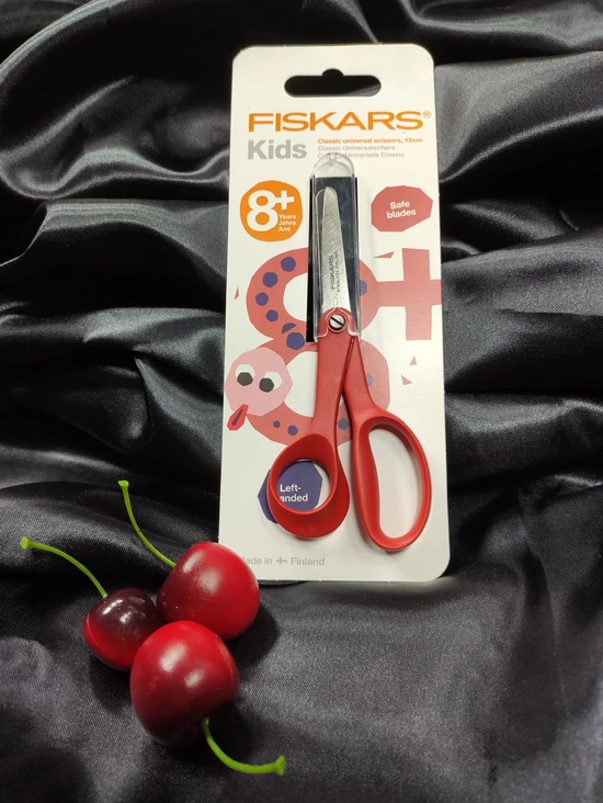 FISKARS First gyermekolló, balkezes (13cm) /piros