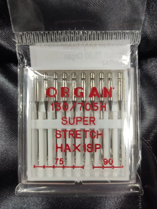 ORGAN super stretch háztartási varrógéptű készlet (130/705 H) /nikkel /75-90