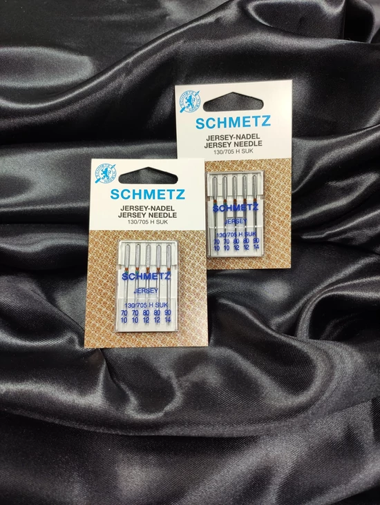 SCHMETZ jersey háztartási varrógéptű készlet (130/705 H-SUK) /nikkel /70-80-90