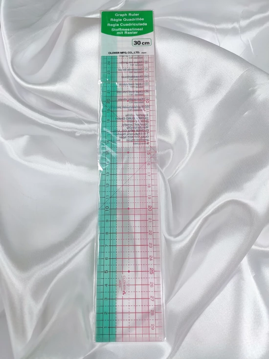rugalmas műanyag szabó vonalzó /30cm /átlátszó