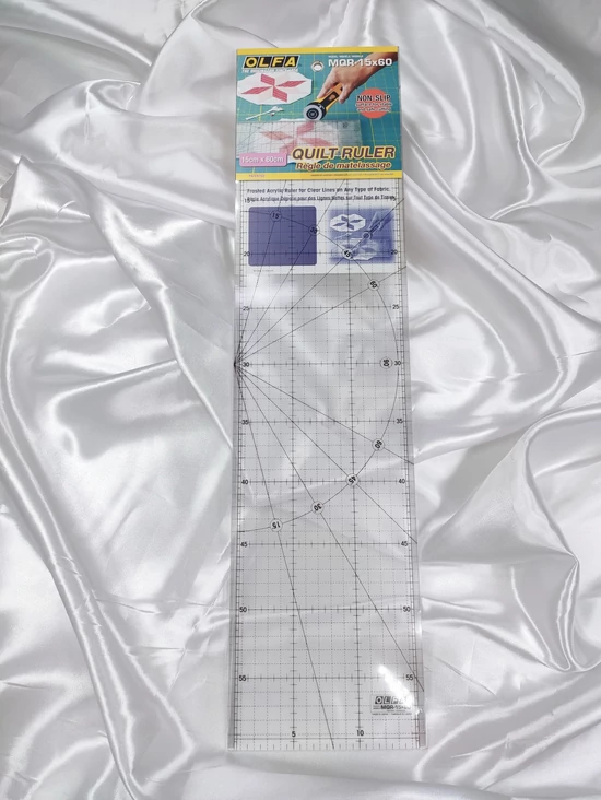 OLFA műanyag patchwork vonalzó /15cm×60cm /átlátszó