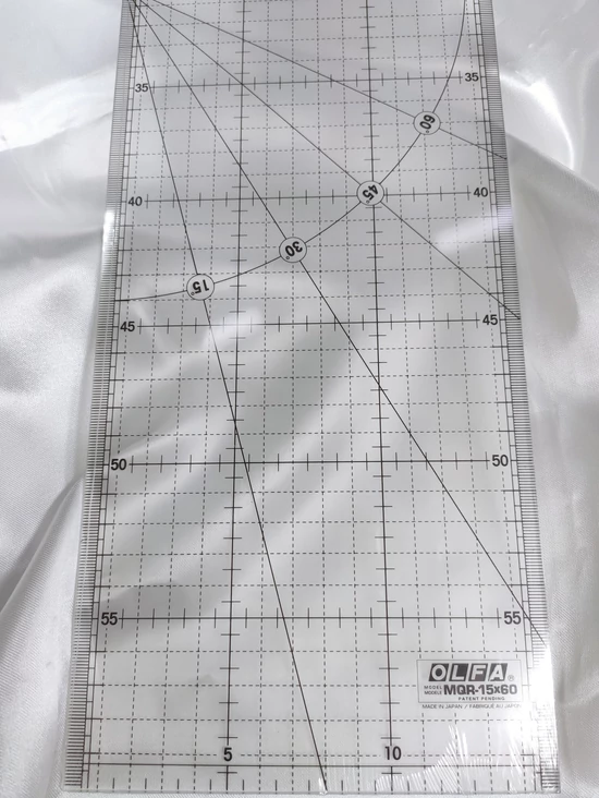 OLFA műanyag patchwork vonalzó /15cm×60cm /átlátszó