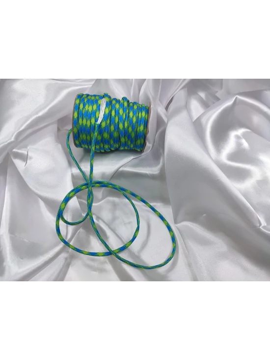 paracord ejtőernyő zsinór /Ø4 mm /türkizkék-kiwizöld