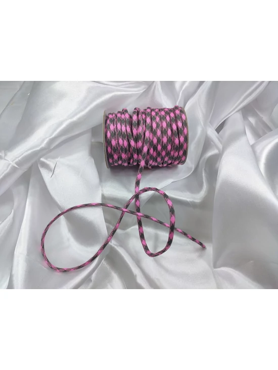 paracord ejtőernyő zsinór /Ø4 mm /rózsaszín-szürke
