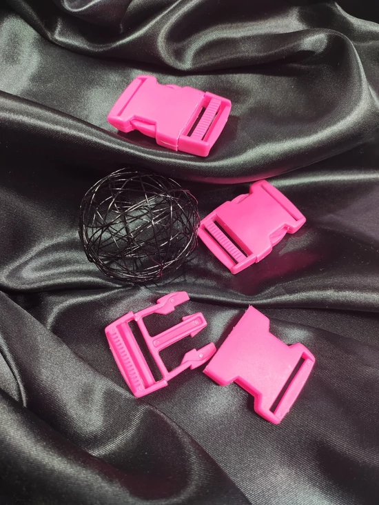 műanyag gyorscsat /30mm /kétoldalas /tuk csat /neon pink