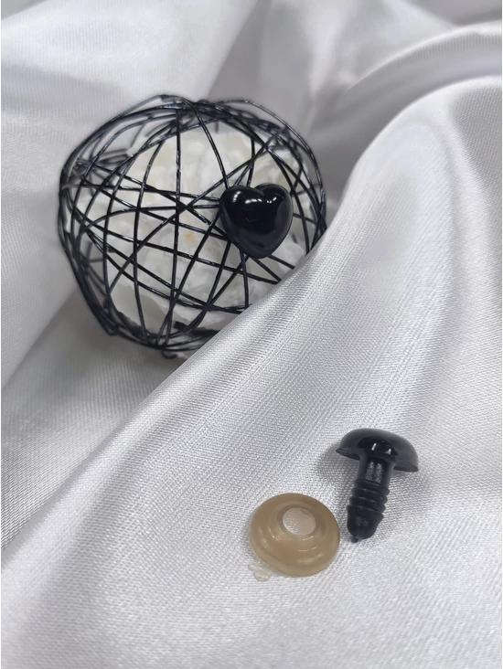 műanyag biztonsági orr /11mm×14mm /szív alakú /fekete
