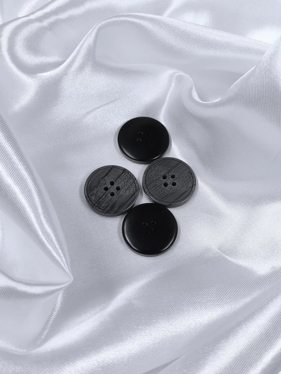 dekorációs műanyag gomb /27mm /domború mintás /szürke