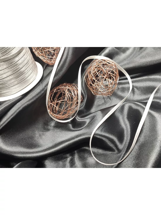 egyszínű szatén szalag (3mm) /szürke